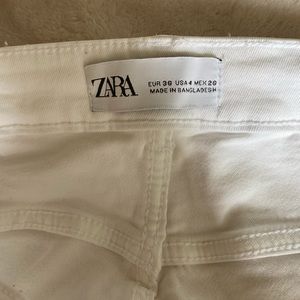 Zara white clean skinny geans